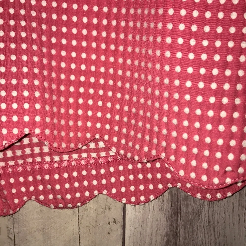 Ann Taylor Signature Coral Scalloped Dotted Shorts